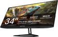 New! Sceptre 34-inch Prime Monitor 3440 x 1440 up to 115Hz 103% sRGB DisplayPort HDMI Build-in Speakers, Machine Black 2026 (E345W Series)