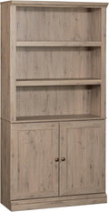 Sauder Miscellaneous Storage 5-Shelf/Book Shelf 2-Door Bookcase, Laurel Oak Finish