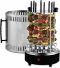 Vertical Rotisserie Kebab Machine Electric Grill with 12 Forks, Smokeless Indoor Barbecue for Kebabs, Skewers, and Roasts