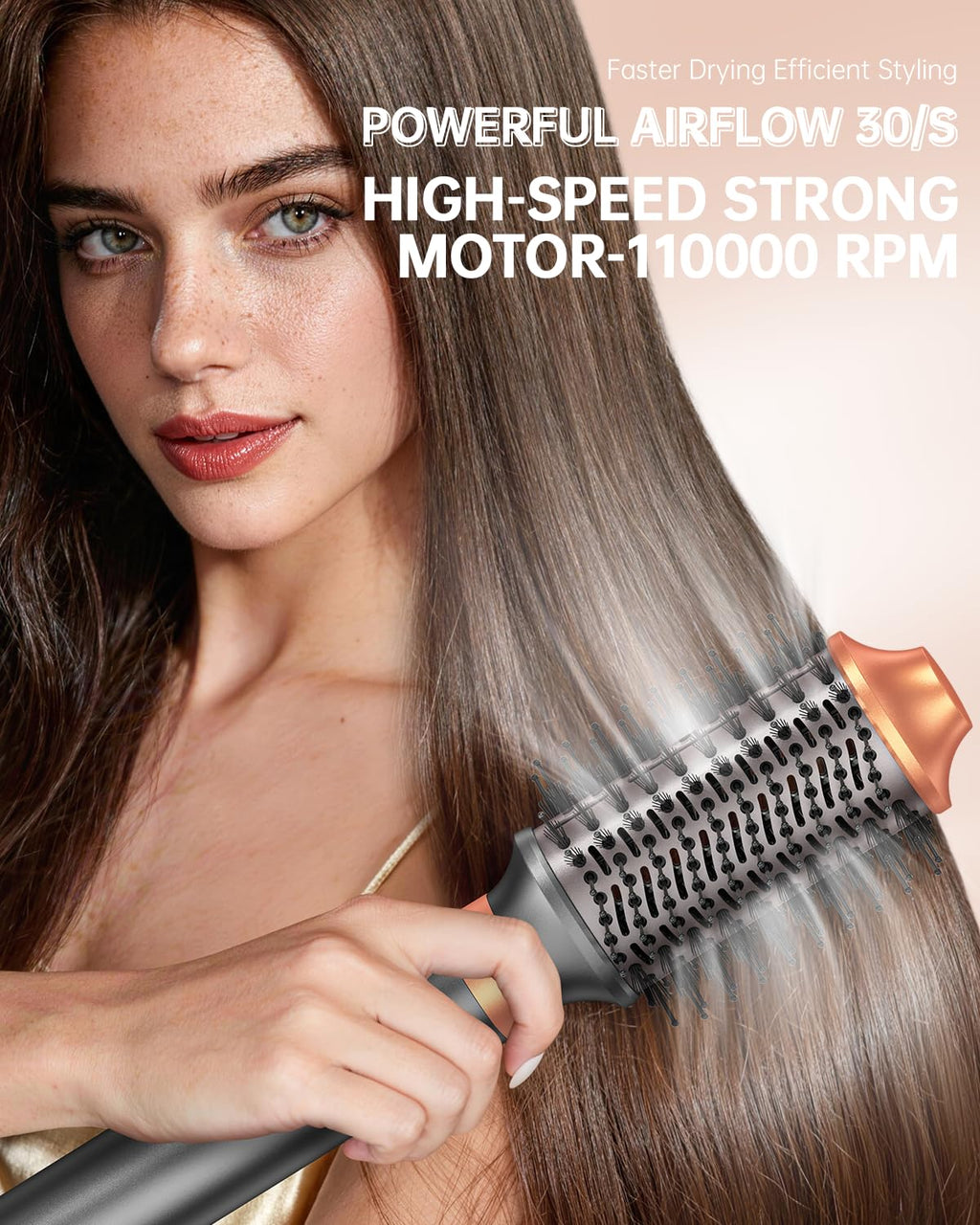Hair Dryer Brush Air Styler: Dual Voltage 7 in 1 Ionic Multi Styling Tools with Hot Air Straightener, Auto Wrap Curlers, Frizz-Free Volumizer, Fast Blow Drying Curling Straightening and Smoothing