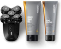 MANSCAPED® The Dome Shaver™ PRO Package - Head Shaver for Bald Men, Five Rotary Blade Design with SkinSafe® & FlexAdjust Technology, Head & Face Power Shave Gel, Dome Soother Aftershave Lotion