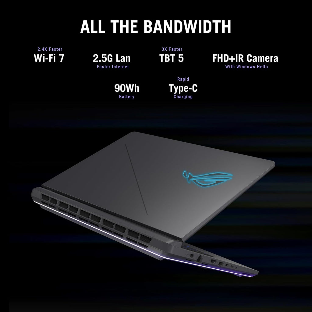 ASUS ROG Strix G16 (2025) Gaming Laptop, 16' ROG Nebula Display 16:10 2.5K 240Hz/3ms, NVIDIA® GeForce RTX™ 5070 Ti GPU, Intel® Core™ Ultra 9 275HX Processor, 32GB DDR5, 1TB SSD, Wi-Fi 7, Win11 Home