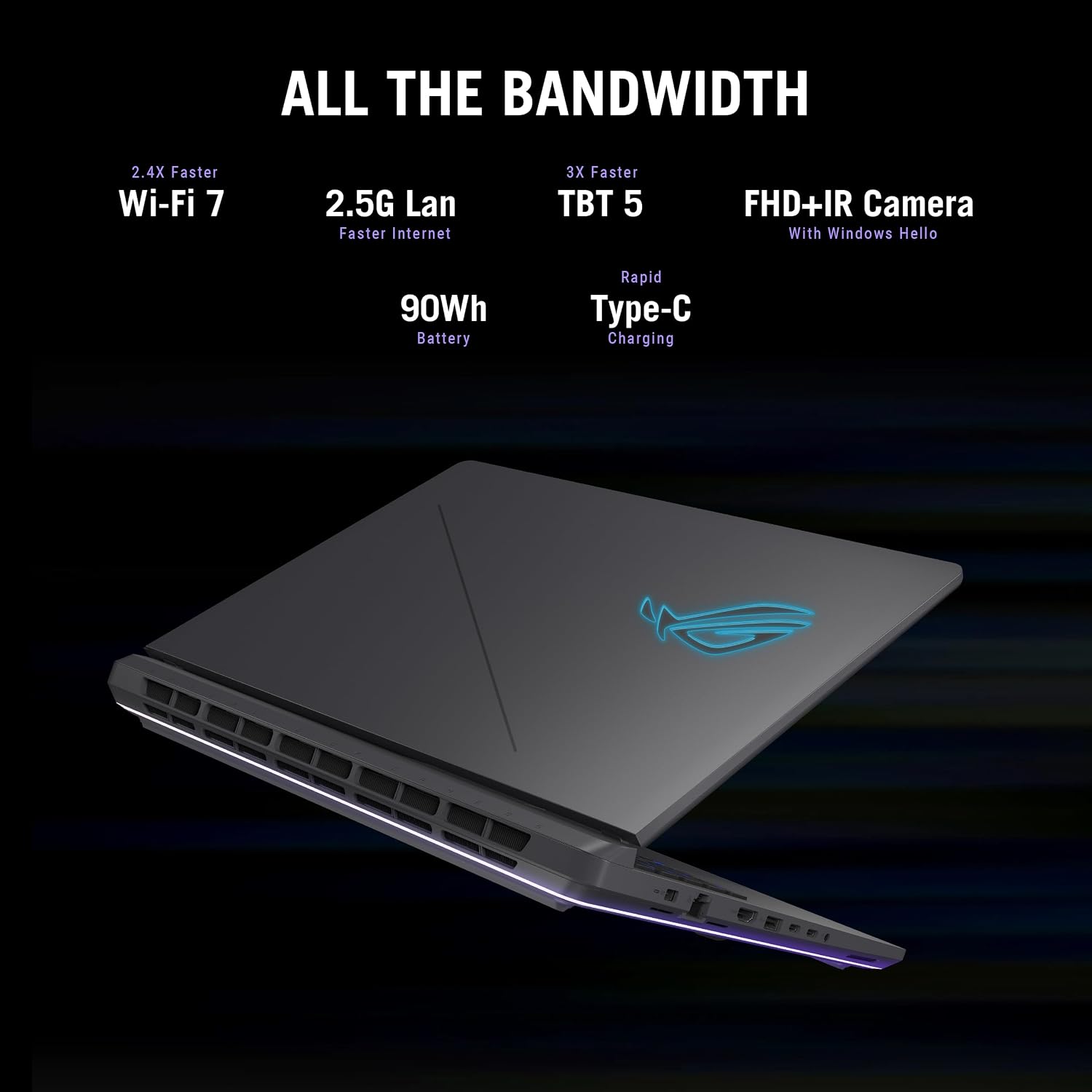 ASUS ROG Strix G16 (2025) Gaming Laptop, 16' ROG Nebula Display 16:10 2.5K 240Hz/3ms, NVIDIA® GeForce RTX™ 5070 Ti GPU, Intel® Core™ Ultra 9 275HX Processor, 32GB DDR5, 1TB SSD, Wi-Fi 7, Win11 Home