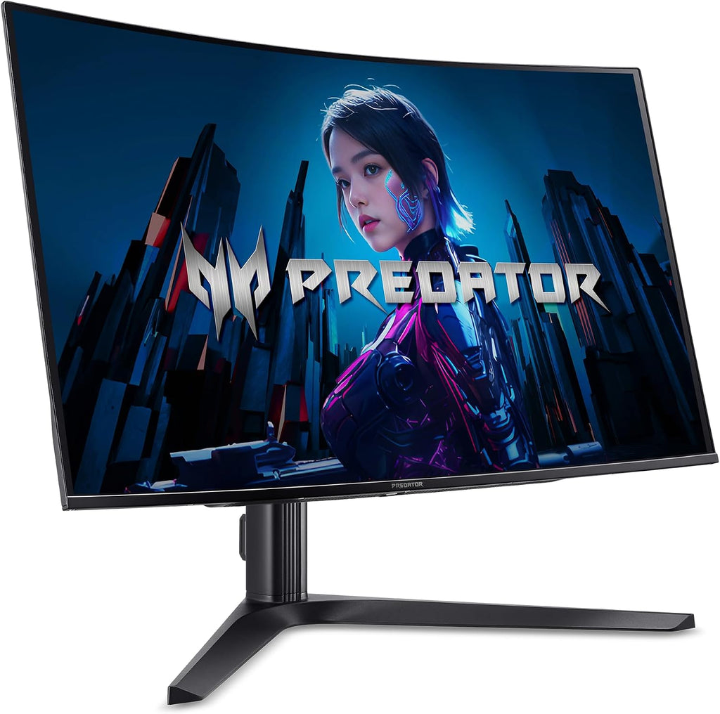 acer Predator X32 | 31.5' UHD 3840 x 2160 Quantum Dot OLED 1700R Curved Gaming Monitor | AMD FreeSync Premium | 240Hz | 0.03ms | 1000nits @ HDR 3% | DCI-P3 99% | USB Type-C, 2 x DP 1.4 & 2 x HDMI 2.1