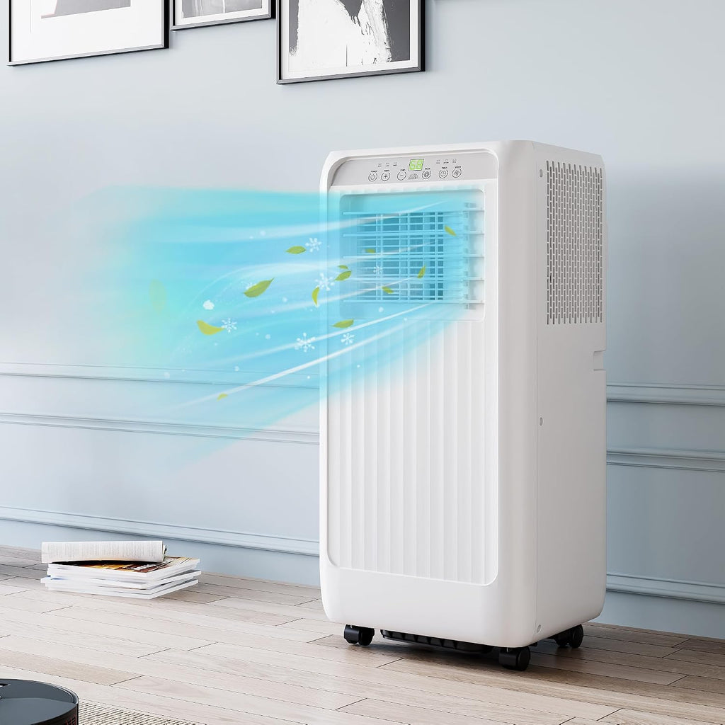 GarveeTech Portable Air Conditioners 10000 BTU for Rooms Up to 450 Sq, Ft, Portable AC with Cooling, Dehumidifier, Fan & Sleep Modes, Stand Up AC Units with Remote Control and Auto Evaporation