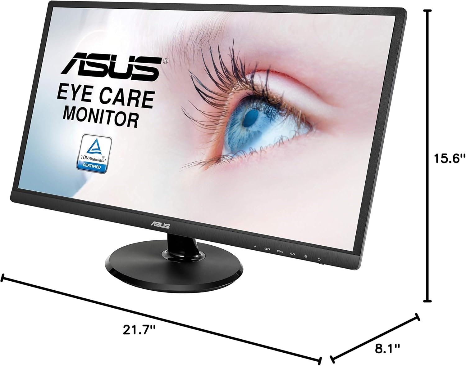 ASUS 23.8' Full HD Computer Monitor, 1080p, HDMI, VGA, Eye Care, 178° Wide Viewing Angle - VA249HE, Black