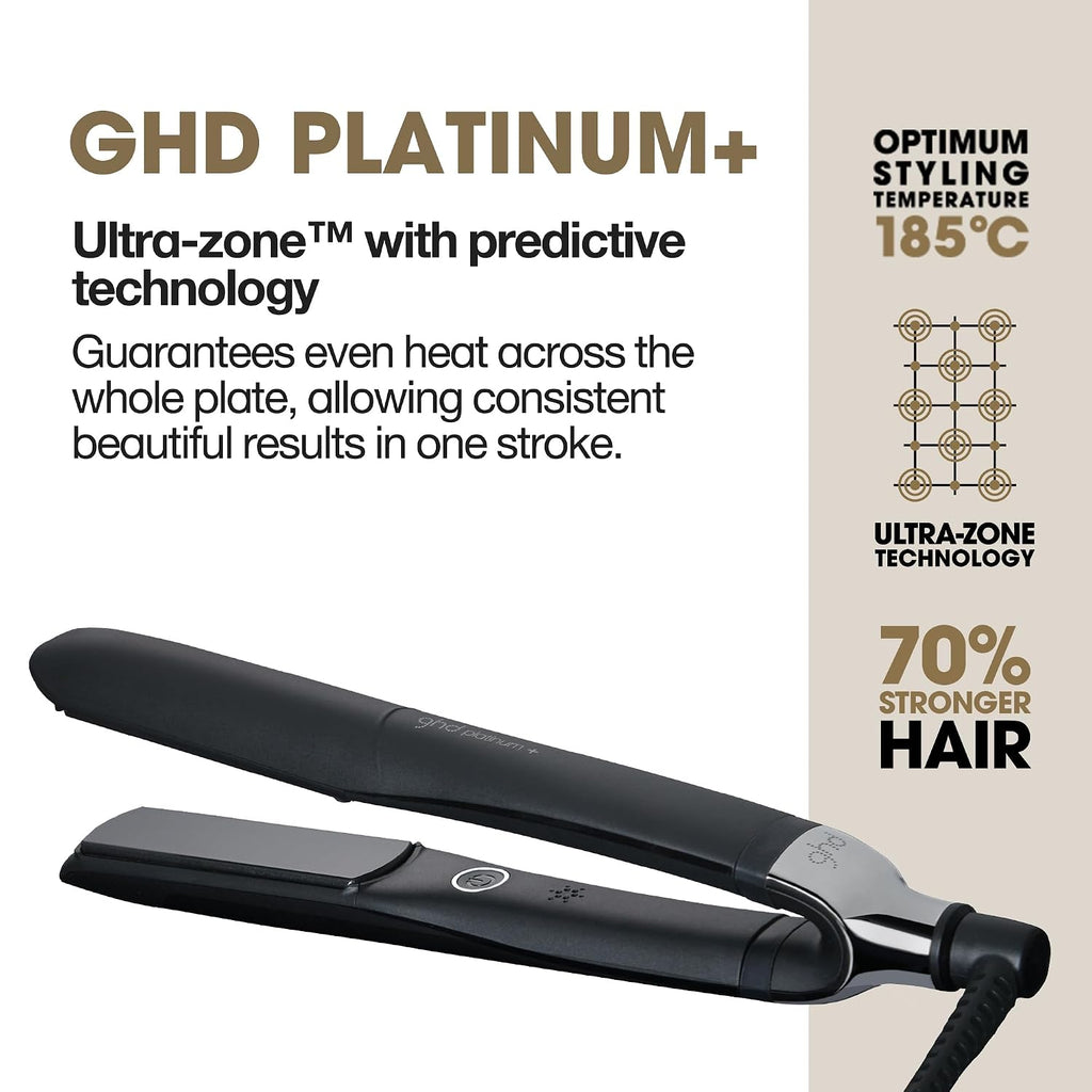 ghd Platinum+ Styler ― 1' Flat Iron Hair Straightener, Professional Ceramic Hair Styling Tool for Stronger Hair, More Shine, & More Color Protection