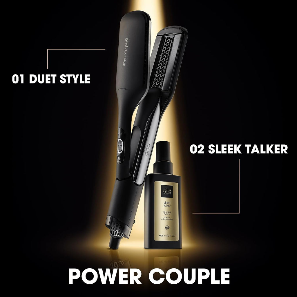 ghd Duet Style - 2-in-1 Flat Iron Hair Straightener + Hair Dryer in One Tool | Transform Hair from Wet to Styled with No Heat Damage | Blow Dry with No Fizz | 2X More Shine