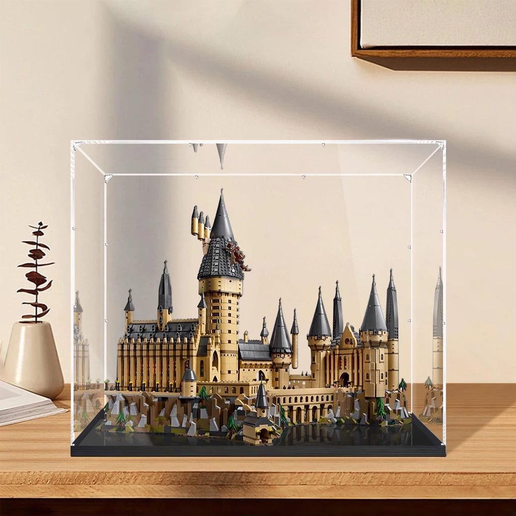 Acrylic Display Case for LEGO 71043 Hogwarts Castle with 0.8-Inch Elevated Base - Dustproof Clear Display Box(NOT Included The Model)