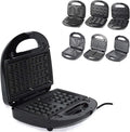 6 in 1 Indoor Grill, Panini Press Grill Sandwich Maker with Cool Touch Handle, Electric Contact Grill and Griddle with Removable Nonstick Grill Plates for Cheese Steak, Stainless Steel
