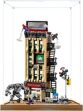 Acrylic Display Case for Lego 76342 The Daily Bugle Model, 3mm Dustproof Display Box, Display Case Compatible with Lego 76342(Model Not Included) (Wood Base 3MM)
