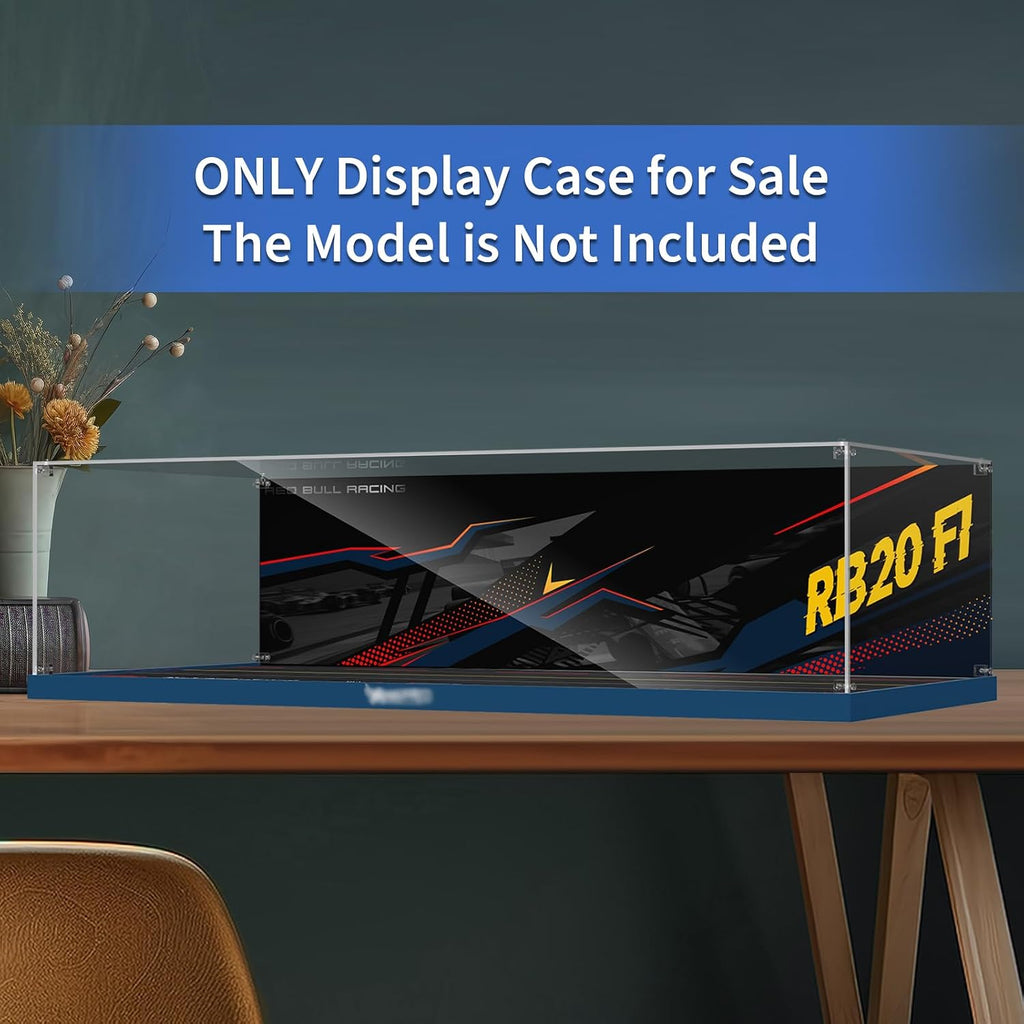 Acrylic Display Case for Lego 42206 Oracle Red Bull RB20 F1; ONLY Display Case, The Model NOT Included