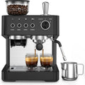 (2026 Upgrade) Espresso Machine with Grinder, Expresso Coffee Machines with Built-in Anti-Clog Coffee Grinder/Milk Steam Wand/Frother, Expresso Machines for Home Perfect Cappuccino & Latte-Matte Black