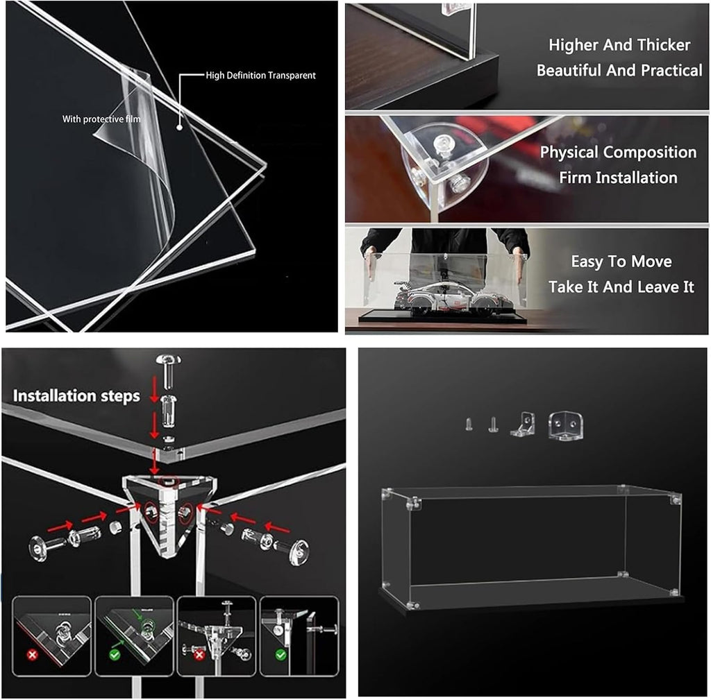Transparent Acrylic Display Case for Lego 75419 Death Star Trooper, Clear Box, Storage Box, Dustproof Box (Model not Included) (3mm)
