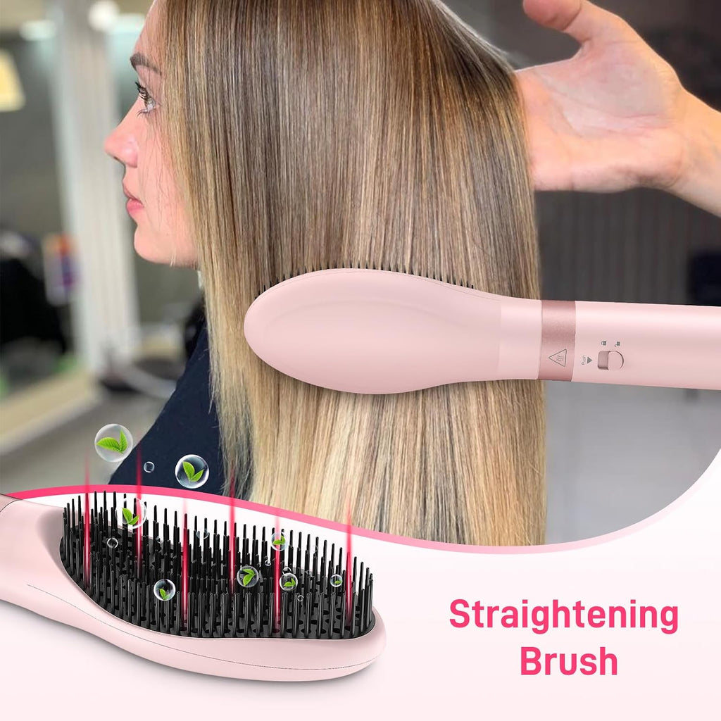 MESCOMB Dual Voltage Hot Air Styler Wrap - 5 in 1 Hair Dryer Brush with Fast Drying Blow Dryer, Styling, Straightening & Volumizing with Travel Bag (100V–240V) Gift for Women