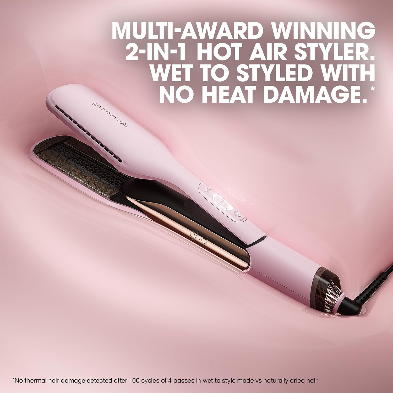 ghd Duet Style - 2-in-1 Flat Iron Hair Straightener + Hair Dryer in One Tool | Transform Hair from Wet to Styled with No Heat Damage | Blow Dry with No Fizz | 2X More Shine