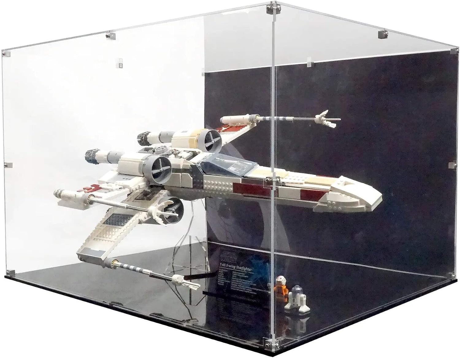 Display Case Compatible with Lego Set 75355 - X-Wing Starfighter - Clear Acrylic Dustproof Showcase - Set Not Included