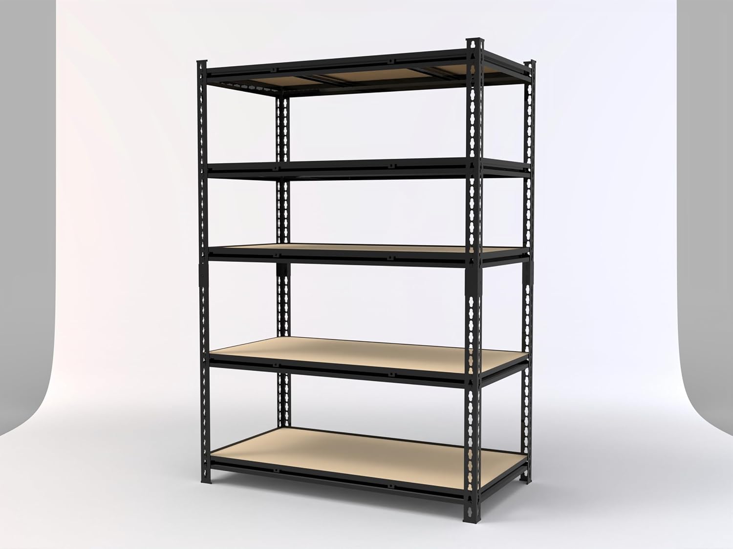 48' W Garage Shelving Heavy Duty, 3000LBS Storage Shelves, 5-Tier Adjustable Metal Shelving, Garage Shelves Sturdy Industrial Shelf, Easy Assemble, 48' W x 18.9' D x 72' H