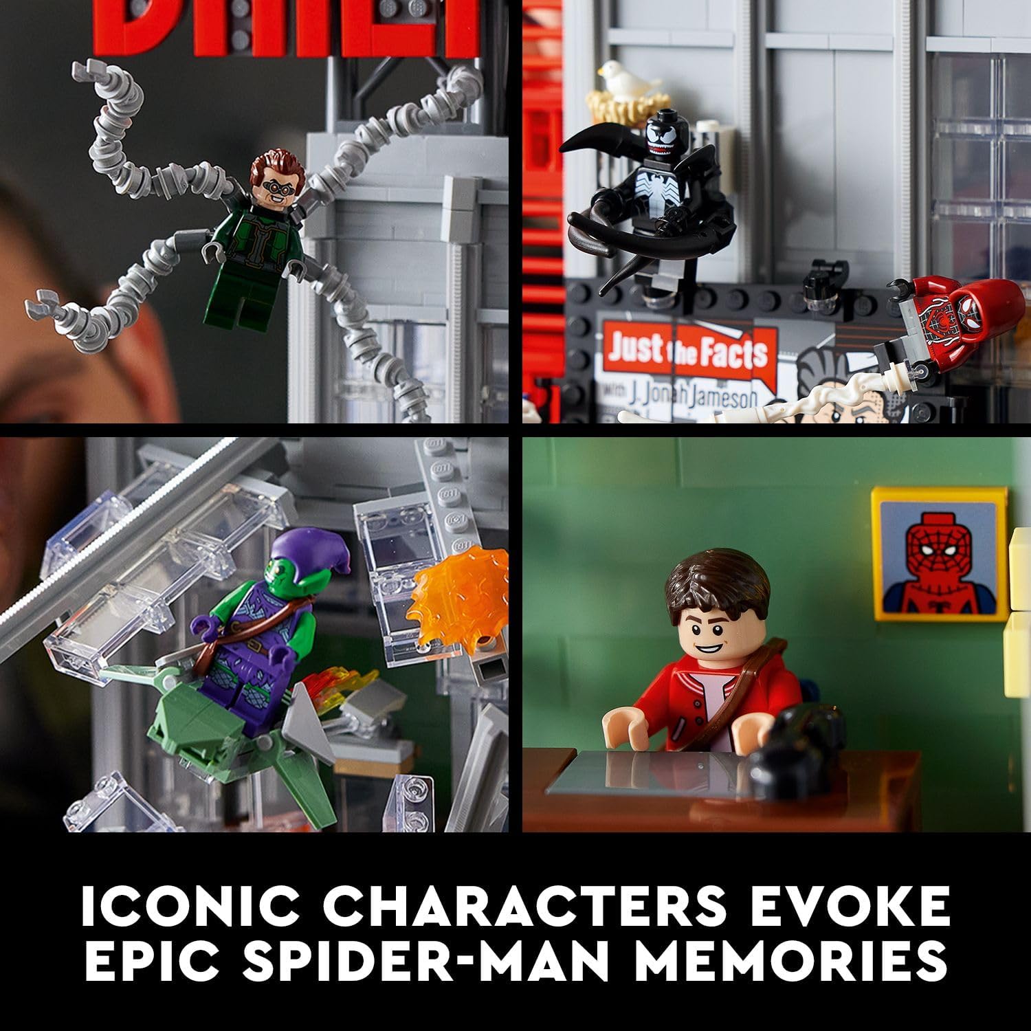 LEGO Marvel Spider-Man Daily Bugle Building Sets for Adults - Display as Office or Book Shelf Decor - Gifts for Christmas - 25 Minifigures - 76178