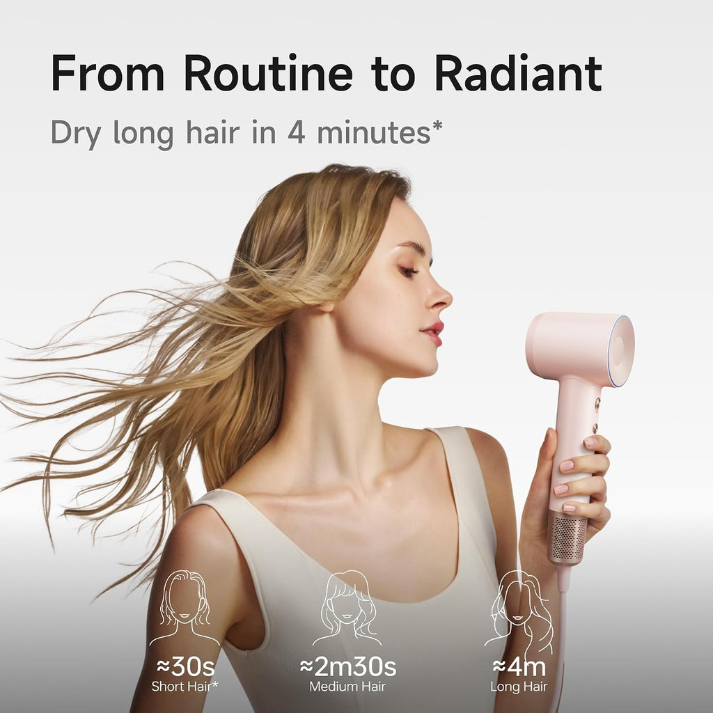 Laifen Premium High-Speed Hair Dryer Love-Bound Box, Professional Ionic Portable Blow Dryer with 110,000 RPM, Low Noise, 360° Magnetic Styling Attachment, Wall Mount, Travel Bag, Gift Box, HD502