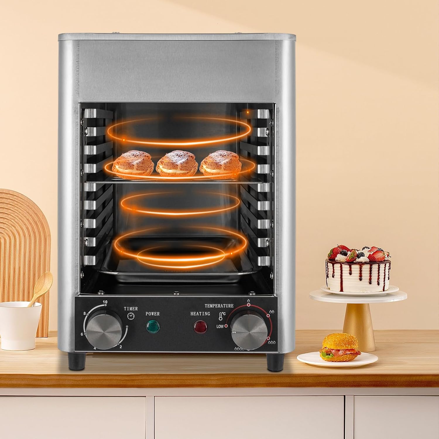 1700W Portable Electric Steak Grill Indoor Stainless Steel Countertop Oven with Griddle, Smokeless Electric Infrared Grill, Heats up to 1472℉, BBQ, Grill, Toast, and Broil Beef, Vegetables