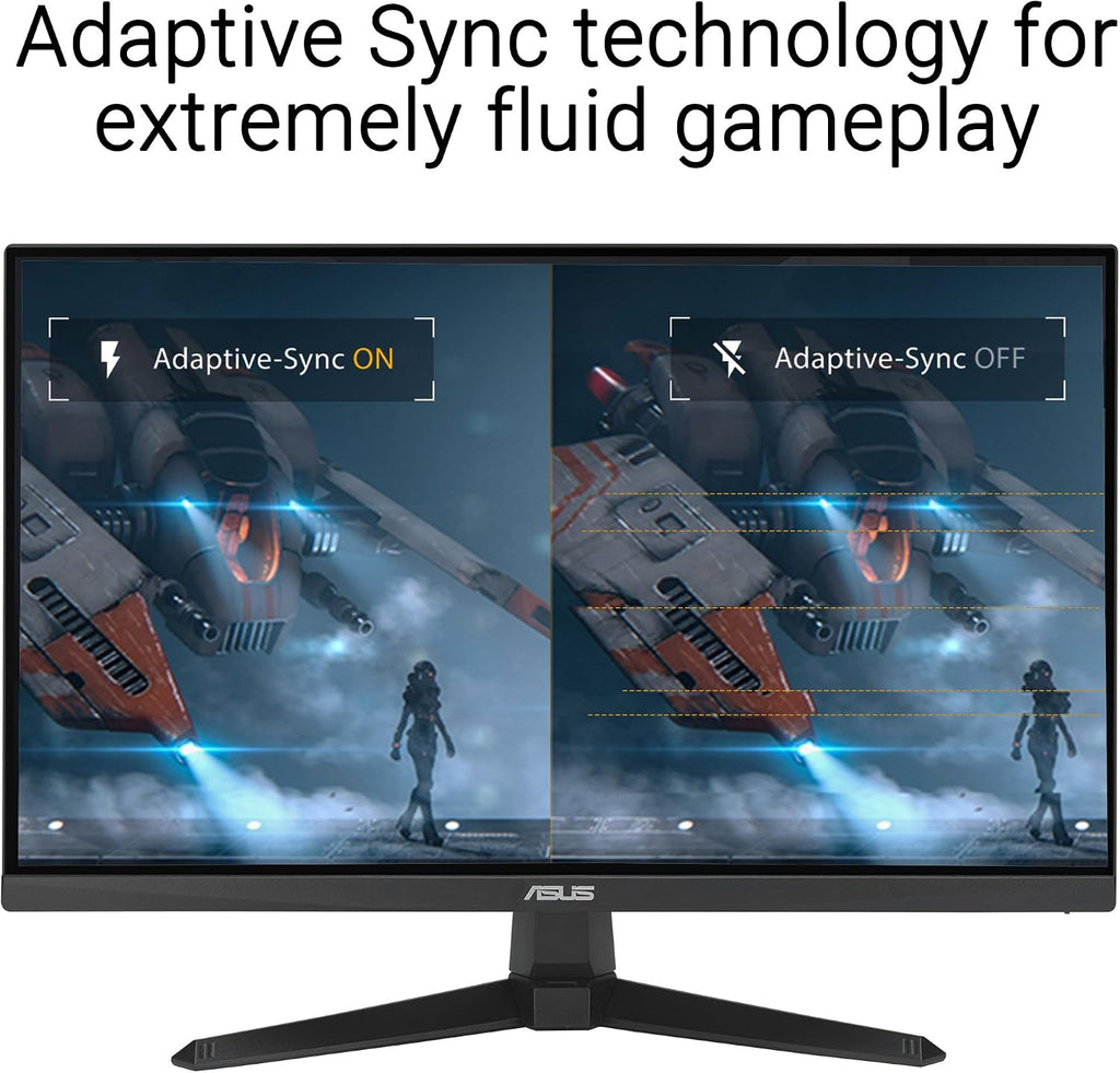 ASUS TUF Gaming 27' 1080P Monitor (VG279QE5A) – Full HD, Overclock to 144Hz, 1ms, IPS, Extreme Low Motion Blur Sync, Stereo Speaker, Variable Overdrive, DisplayWidget Center, 3 yr Warranty