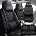 Car Seat Covers 5 Seats Fit for Mazda CX-30 2020-2024 2025,Waterproof Leather Seat Covers,Airbag Compatible,Car Seat Protectors Interior Sets(5PCS with Pillows,Black)