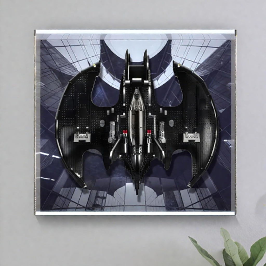 Acrylic Display Case for Lego 76161 Batwing Fighter Jet, Dustproof Box, Storage Box, Transparent Box, Display Box Compatible with 76161 (Box Only) (White Background)