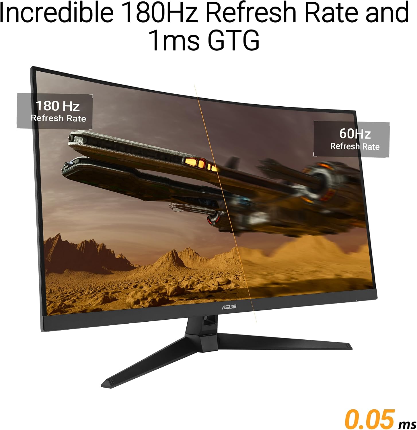 ASUS TUF Gaming 31.5' 1440P Curved HDR Gaming Monitor (VG32WQ3B) – QHD (2560 x 1440), 180Hz, 0.5ms, 1500R, Extreme Low Motion Blur, FreeSync, 90% DCI-P3, Shadow Boost, DisplayWidget, 3 yr Warranty
