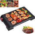 Smokeless Electric Grill Indoor BBQ Filled Drip Tray Reduced Odour Smoke,Household Nonstick Electric Griddle