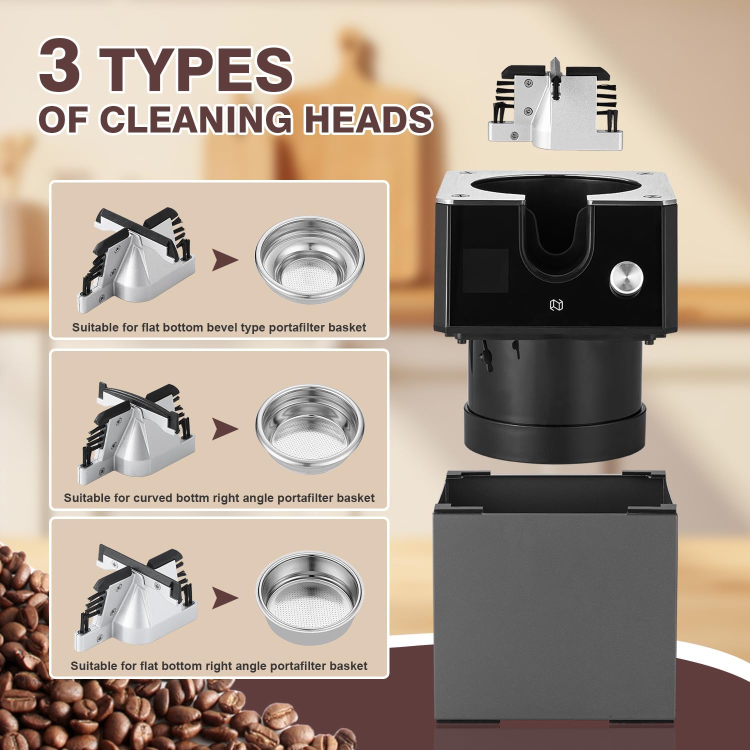 NUETRAL NS300 Pro Electric Portafilter Cleaner-Automatic Coffee Grounds Cleaning Machine-Knock box for Espresso coffee-Espresso Puck Sucker-Suitable for 58mm portafilters.