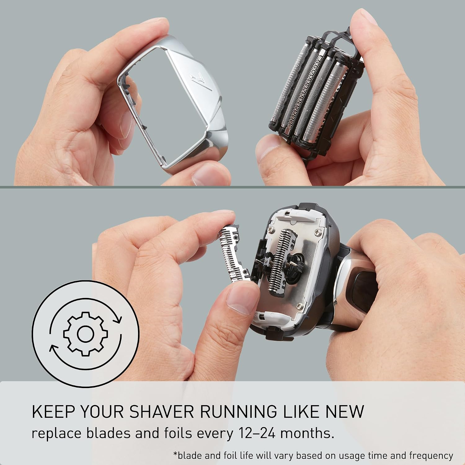 Panasonic Shaver Replacement Outer Foil and Inner Blade Set WES9032P, Compatible with ARC5 5-Blade Shavers ES-LV97-K, ES LV67-K, ES-LV95-S, ES LV65-S (Pack of 2)