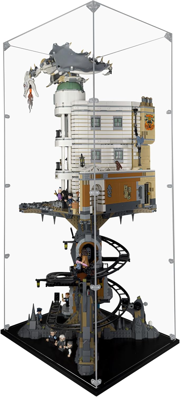 Acrylic Display Case Compatible for LEGO Gringotts Wizarding Bank – Collectors' Edition #76417, Dustproof Display Case (Case Only) (Lego Sets are NOT Included)