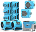 ALORAIR Water Damage Restoration Combo Package 8x Air Mover 2x Air Scrubber 1x Commercial Dehumidifier Ideal for Industrial, Commercial & Home Use-Set 3