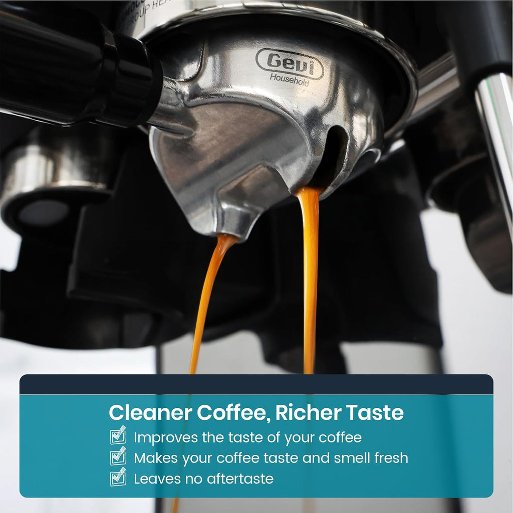 Gevi Espresso Machine with 12-Pack Household Coffee Maker Cleaner and Descaler