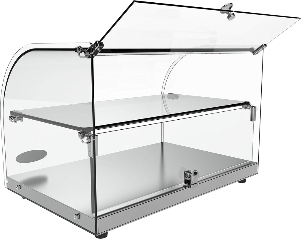 KoolMore - DC-2C 22' Commercial Countertop Bakery Display Case with Front Curved Glass and Rear Door - 1.5 cu. ft.