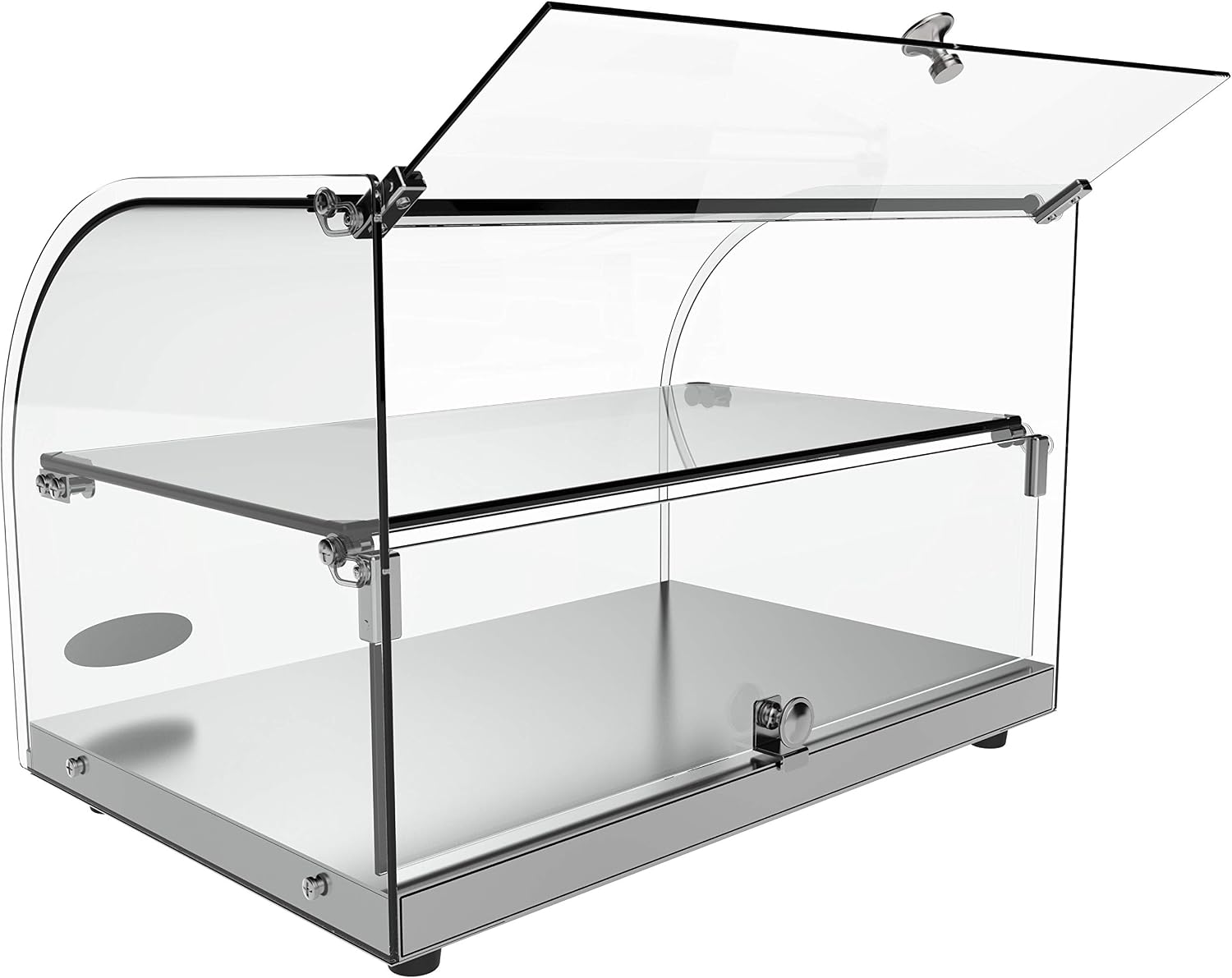 KoolMore - DC-2C 22' Commercial Countertop Bakery Display Case with Front Curved Glass and Rear Door - 1.5 cu. ft.