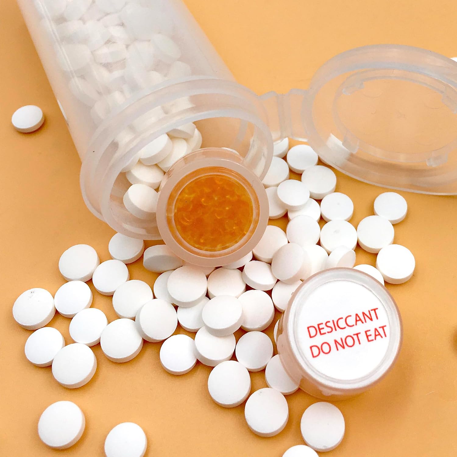 Wisesorb 1 Gram 2000 Pack Silica Gel Desiccant Canister,Orange to White Indicating Desiccants Capsules, Moisture Absorbers for Food Storage, Food Grade Desiccant Dehumidifiers