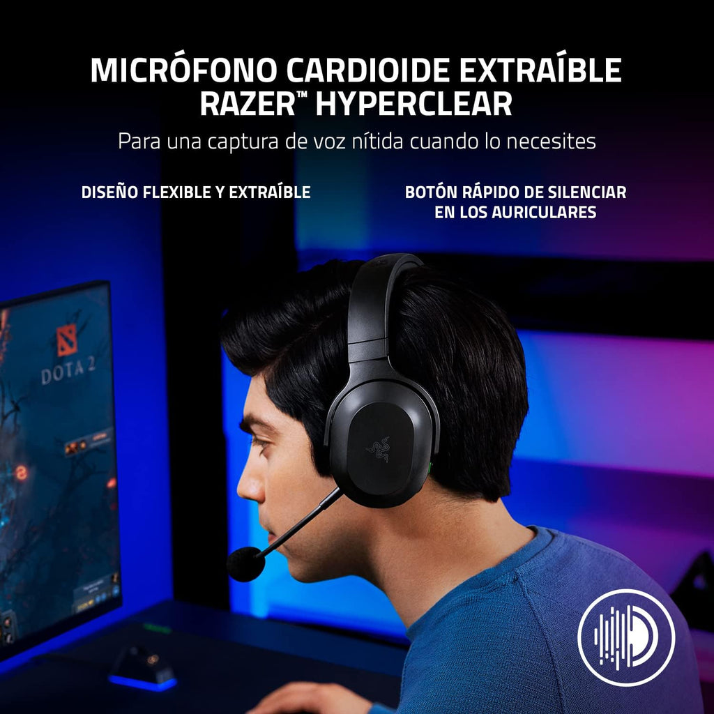 Razer Barracuda X Wireless Gaming & Mobile Headset (PC,PlayStation,Switch 2,Android,iOS): 2.4GHz Wireless + Bluetooth - Lightweight - 40mm Drivers - Detachable Mic - 50 Hr Battery - Black,(Pack of 2)