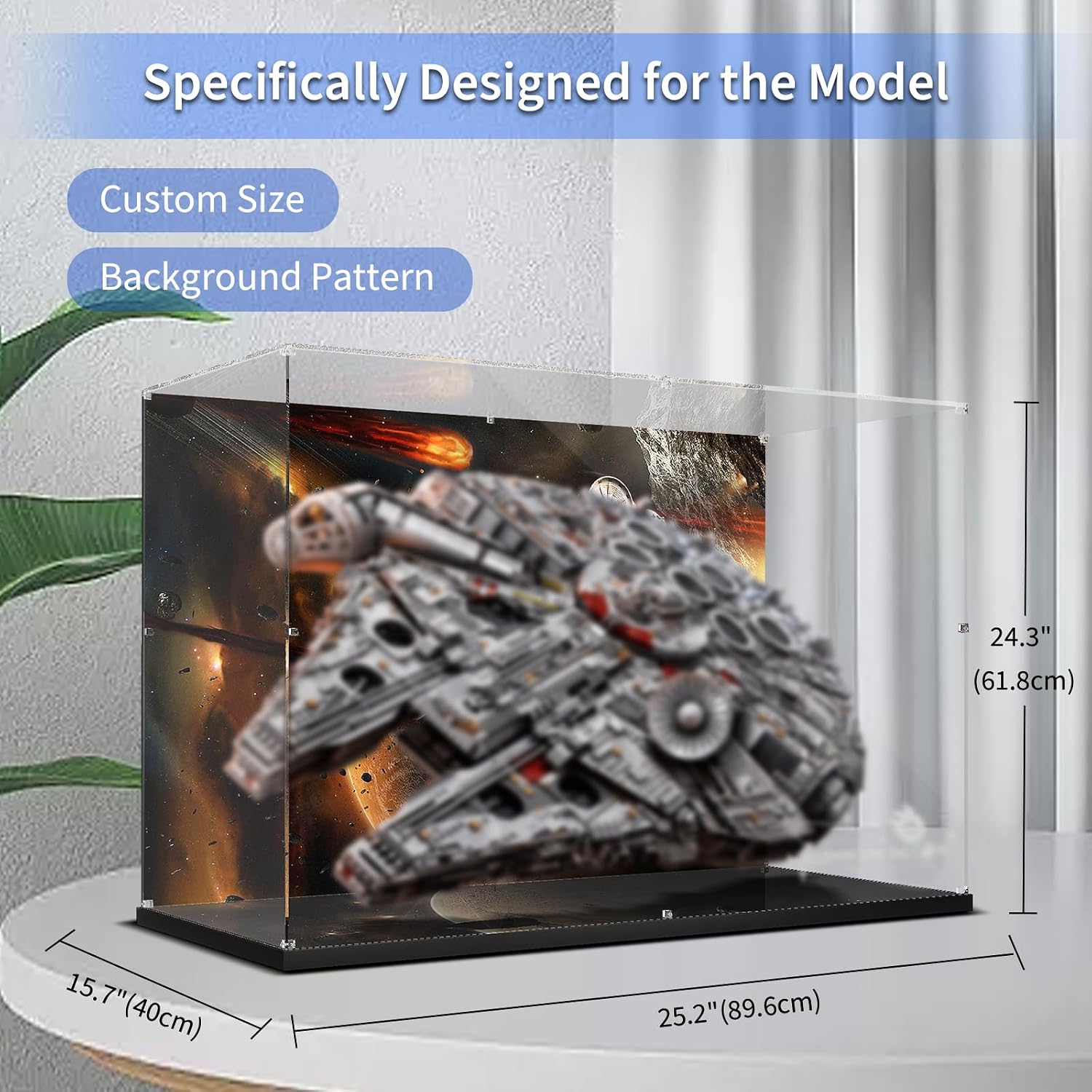 Acrylic Display Case for Lego 75192 Millennium Falcon, ONLY Display Case, The Model is NOT Included