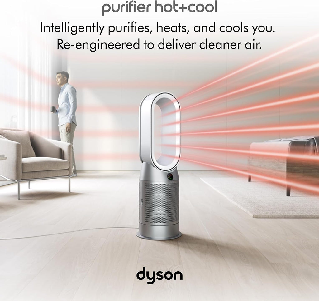 Dyson Purifier Hot+Cool HP07 Air Purifier, Heater, and Fan - White/Silver, Large