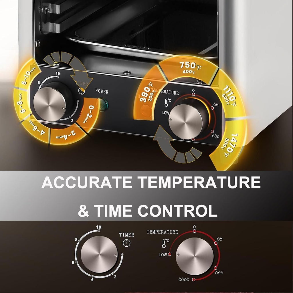 1700w Electric Steak Broiler,110v Electric Contact Grills W/10-Layer Grill/Stepless Knob/Time&Temperature Adjustable/Maximum Temperature 800℃,For Commercial And Home,Grey