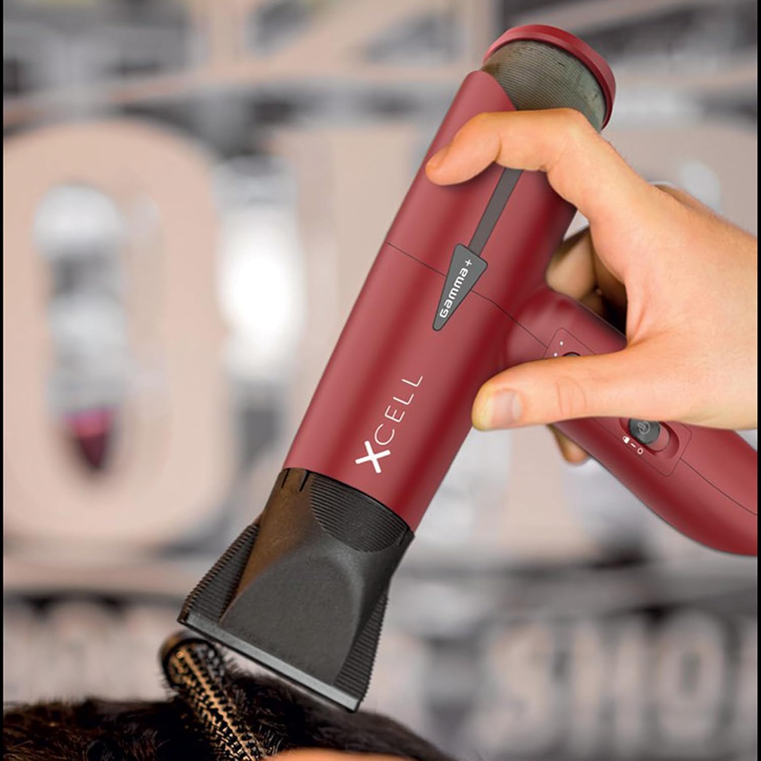 GAMMA+ XCell Professional Ultra-Lightweight Hair Dryer Digital Motor Ionic Technology Whisper Quiet 12 Heat/Speeds