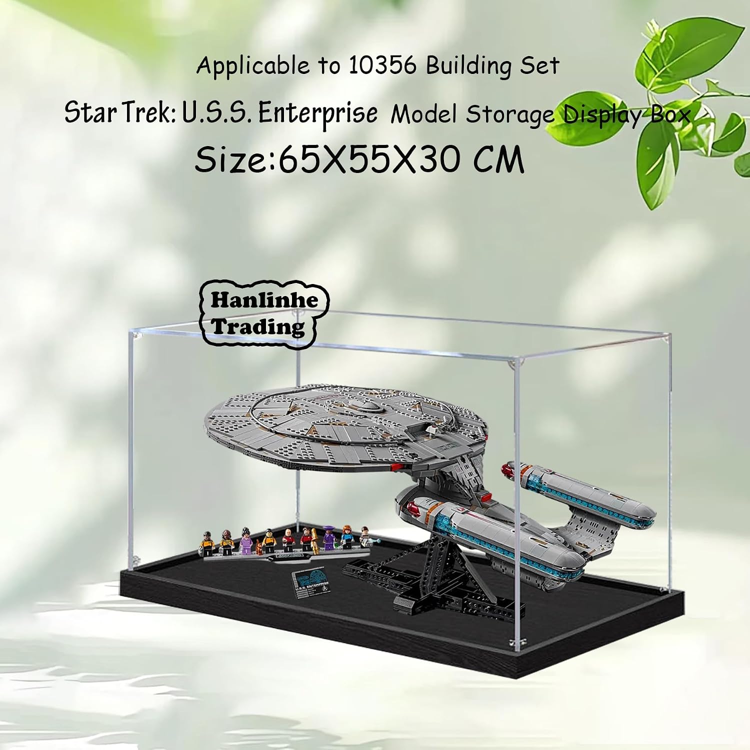 Acrylic Display Case for Lego 10356 Star Trek: Federation Starship Building Set– Dustproof Display Box & Showcase, Display Box Compatible with Lego 10356-Only Display case (2mm)