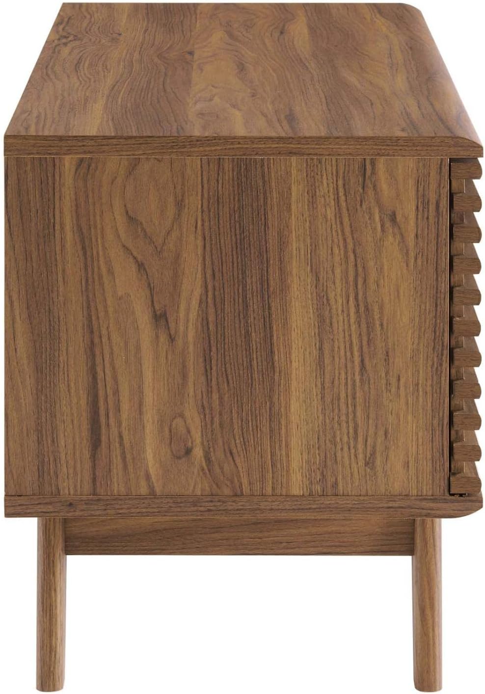 Modway Render Mid-Century Modern 37' Vinyl Record Display Stand in Walnut