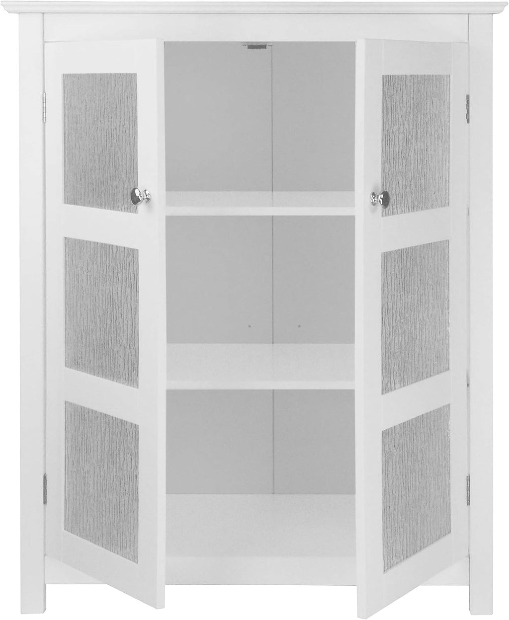 Teamson Home Conner Two-Door Floor Storage Cabinet, White