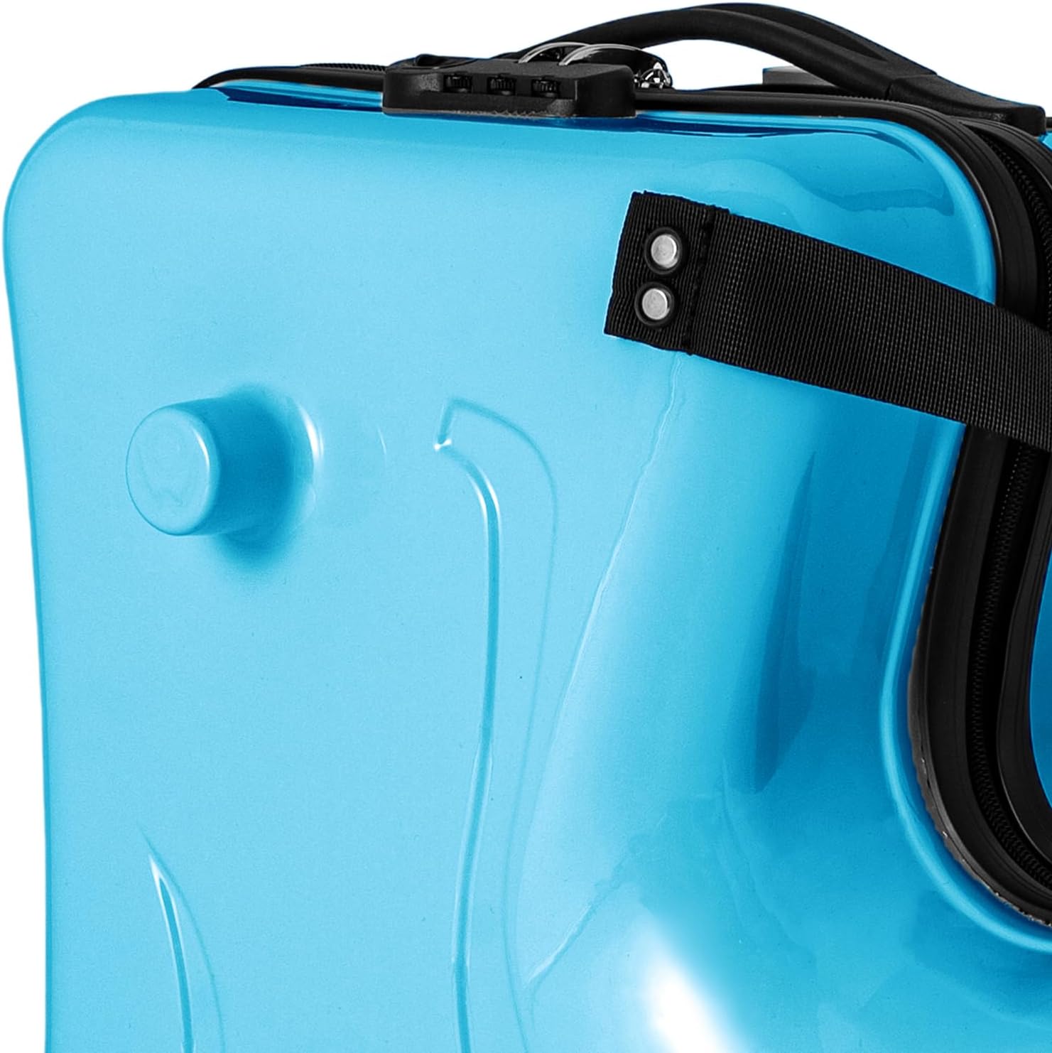 DNYSYSJ 20 Inch Children's Ride On Trolley , Portable Universal Wheel , Carry On Luggage, Waterproof Unisex Boys Girls Travel Suitcase With Lock, ABS+PC (Blue)