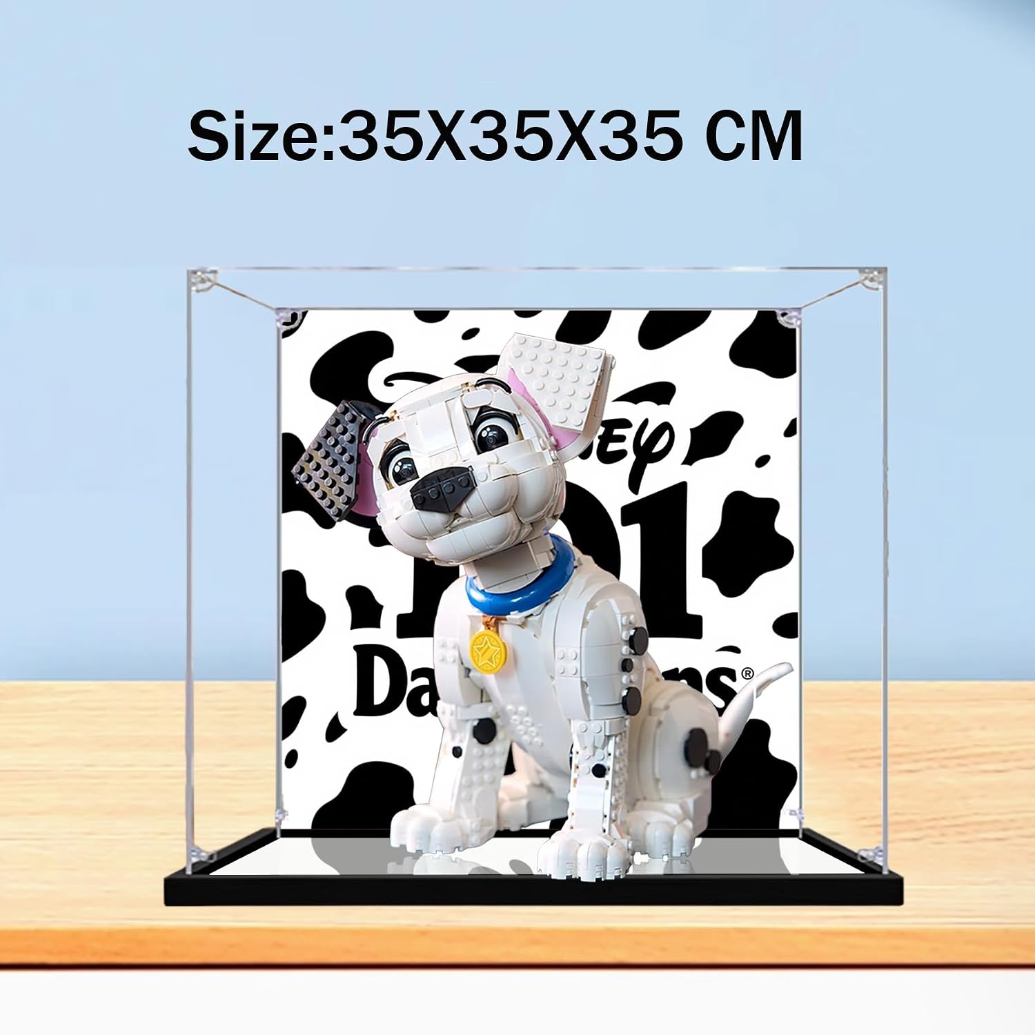 Acrylic Display Case for Lego 43269 101 Dalmatians Building Set– Dustproof Display Box & Showcase,, Display Box Compatible with Lego 43269 -Only Display case (Back Spray)