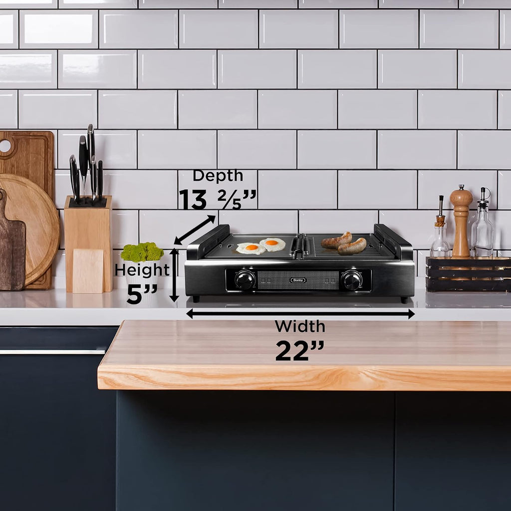 Danby DBSG29412XD11 Smokeless Indoor Grill in Black Advanced Air Circulation Technology Independent on/off and temperatures.