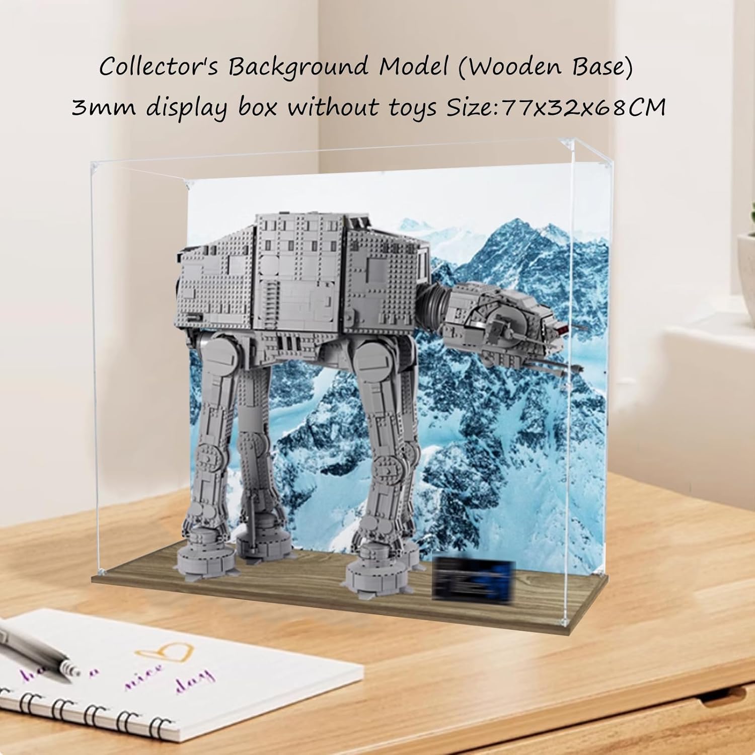 Acrylic Display case for Lego 75313 at-at All Terrain Armored Walker, Sturdy Storage Display Box 30.3 x 12.5 x 26.7 inches (excluding Models) (Style A)